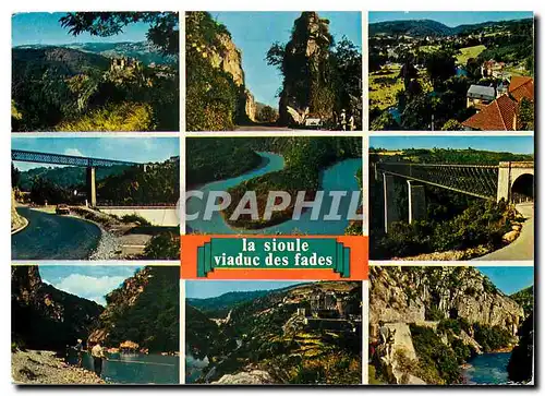 Cartes postales moderne La Sioule Viaduc des Fades Chateau Rocher Le rocher Armand Le tunnel des Gorges de la Sioule Le