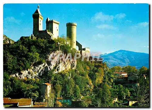 Moderne Karte Foix Le chateau fort des Comtes de Foix