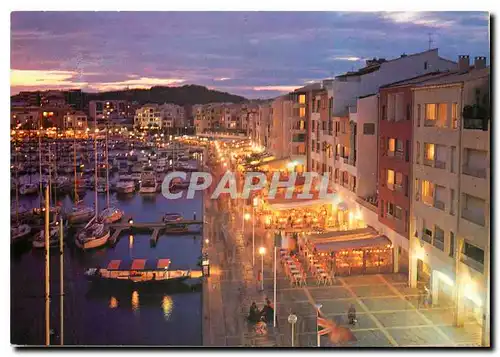 Moderne Karte Le Cao d'Agde Herault Le Port la nuit