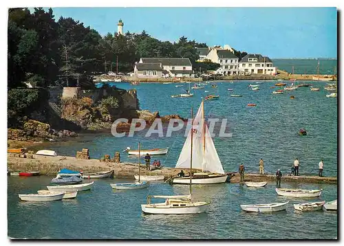 Cartes postales moderne La Bretagne Pittoresque a l'entree du Golfe du Morbihan la Cale et le Phare de Port Navalo