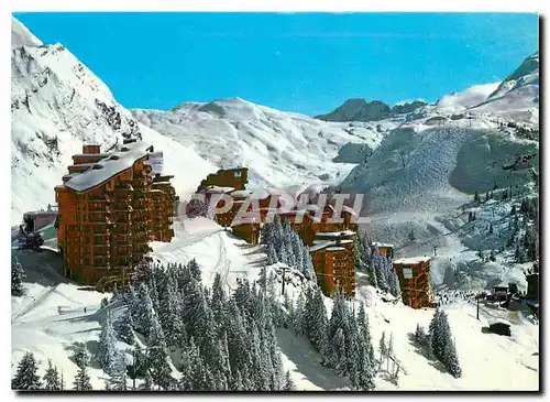 Moderne Karte Morzine Avoriaz Hte Svaoie Vue partielle de la station et pistes de ski