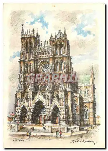 Cartes postales moderne Amiens La Cathedrale