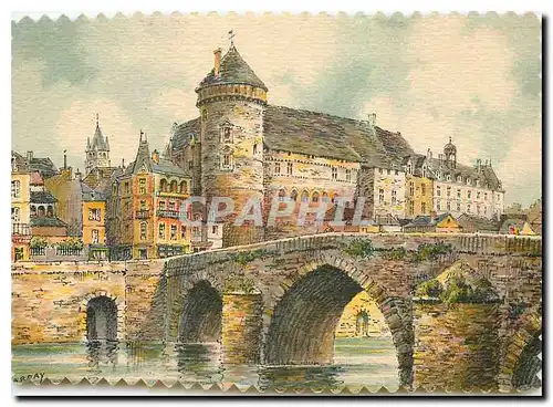 Cartes postales moderne Laval Le Chateau des Comtes et le Palais de Justice