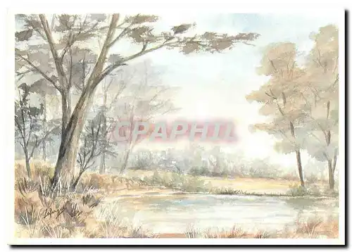 Cartes postales moderne Paysage charentais aquarelle de Lafargue Berson