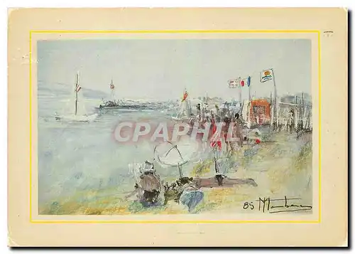 Cartes postales moderne Plage Gouache de Michel Tombereau