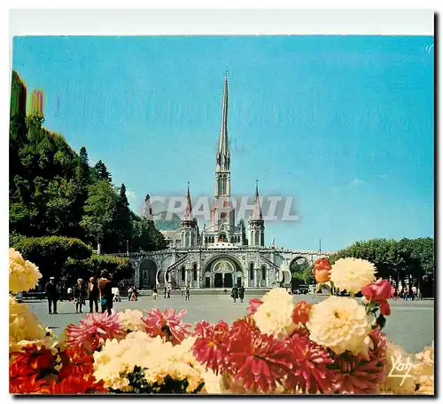 Cartes postales moderne Nos belles Pyrenees Lourdes La Basilique