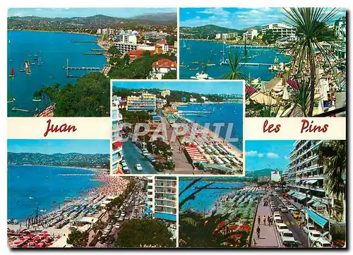 Cartes postales moderne La Cote d'Azur Juan les Pins Vue generale La plage La promenade du Soleil