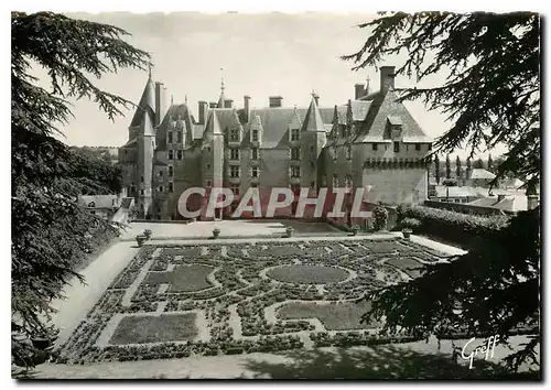 Cartes postales moderne En Touraine Langeais Indre et Loire Les Terrasses et facade interieure du Chateau