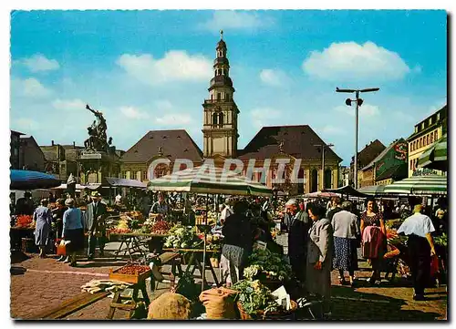 Cartes postales moderne Mannheim Altes Rathaus und Markt