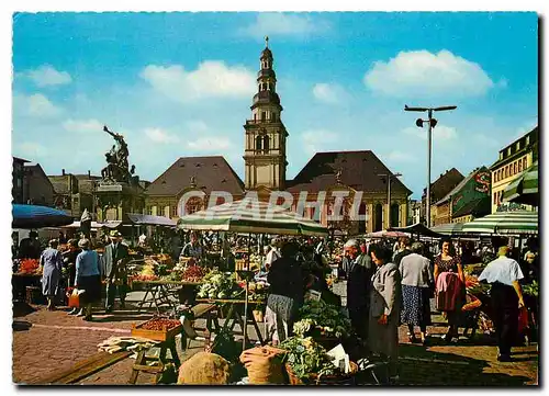 Moderne Karte Mannheim Altes Rathaus und Markt