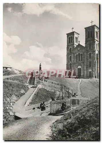 Moderne Karte Pelerinage de N D de la Salette Lieux de l'Apparition et Tours de la Basilique