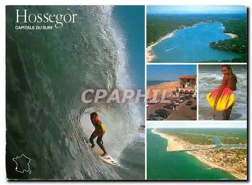 Cartes postales moderne Hossegor Landes Capitale du surf le port la plage le lac marin
