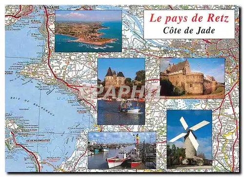 Cartes postales moderne Atlantique Cote de Jade Le pays de Retz entre la Loire et la Vendee et sa facade maritime la Cot