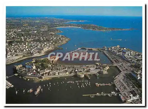 Moderne Karte Couleurs de Bretagne Concarneau Finistere Vue generale