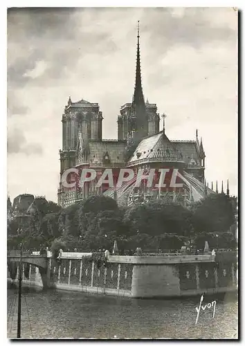 Cartes postales moderne Paris en flanant Abside de Notre Dame et square de l'Archeveche