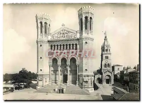 Moderne Karte Lyon Basilique de N D de Fourviere et ancienne chapelle