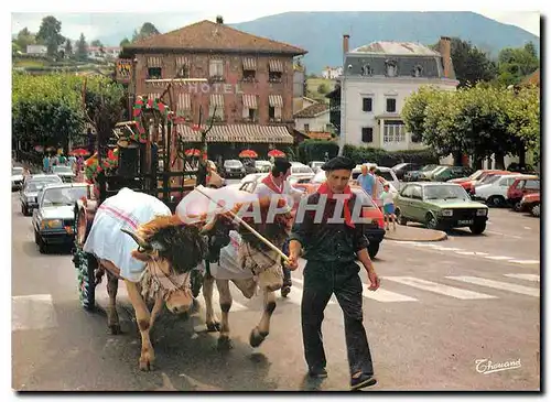 Moderne Karte Pays Basque Attelage un jour de fete