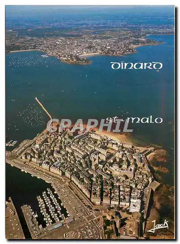 Moderne Karte Couleurs de Bretagne La Cote d'Emeraude L'estuaire de la Rance entre St Malo et Dinard