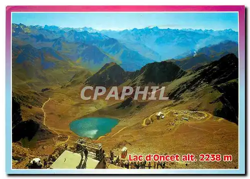 Cartes postales moderne Hautes Pyrenees Pic du Midi de Bigorre Depuis l'Observatoire vue sur la Chaine des Pyrenees la R