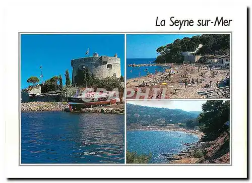 Cartes postales moderne L Seyne sur Mer Var Fort Balaguier Plage de Fabregas