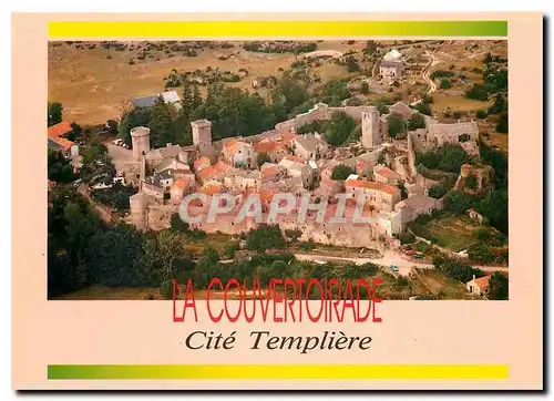 Cartes postales moderne Sur le Plateau du Larzac La Couvertoirade Aveyron Cite Tmpliere Vue aerienne