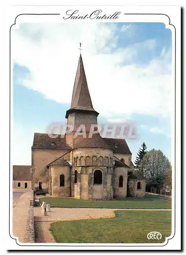 Cartes postales moderne Saint Outrile Cher Collegiale Romane Clocher tors