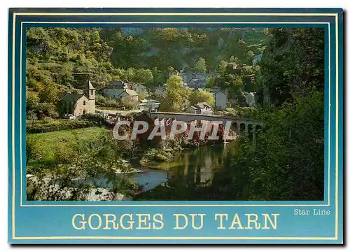 Moderne Karte Gorges du Tarn Lozere St Chely du Tarn