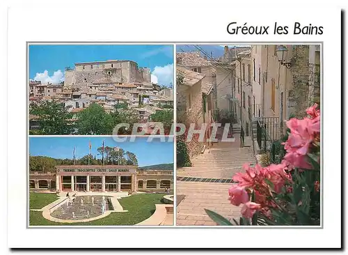 Cartes postales moderne Greoux les Bains Alpes de Hte Prov Le village La station thermale Une ruelle