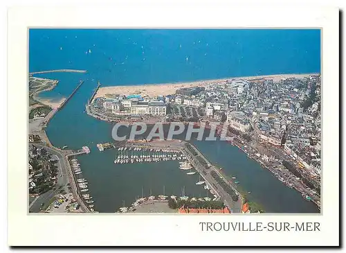 Moderne Karte Trouville sur Mer Calvados Vue aerienne generale
