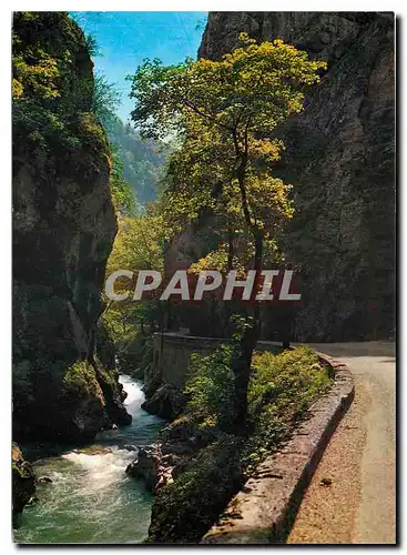 Moderne Karte Le Vercors Route de Villard de Lans a Pont en Royans Les Gorges de la Bourne