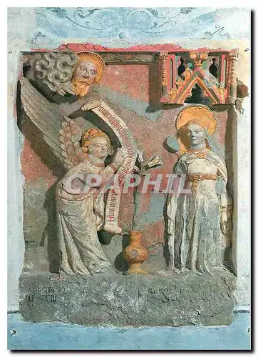 Cartes postales moderne Suisse Estavayer le Lac Collegiale St Laurent Bas relief de l'Annonciation