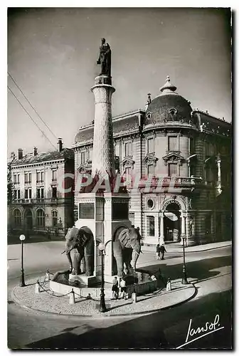 Moderne Karte Chambery Savoie La Fontaine des Elephants et la statue du General de Boigne