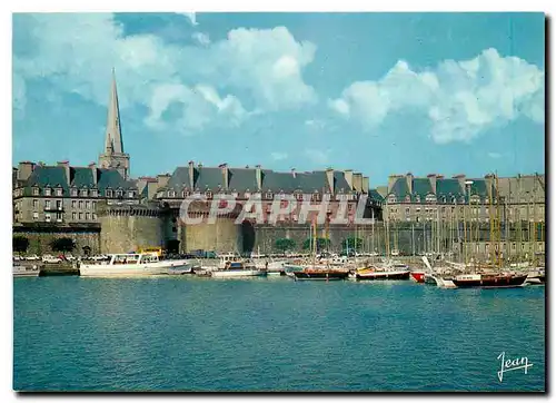 Moderne Karte La Bretagne Saint Malo I et V Le port des Yachts et la grande porte