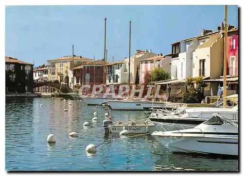 Moderne Karte Port Grimaud Var Le Canal du Nord