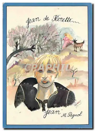 Moderne Karte Jean de Florette de Marcel Pagnol