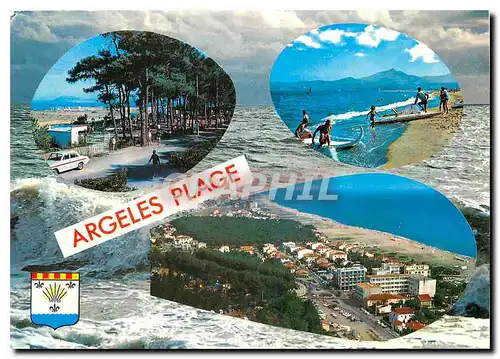 Moderne Karte Argeles sur Mer Souvenir