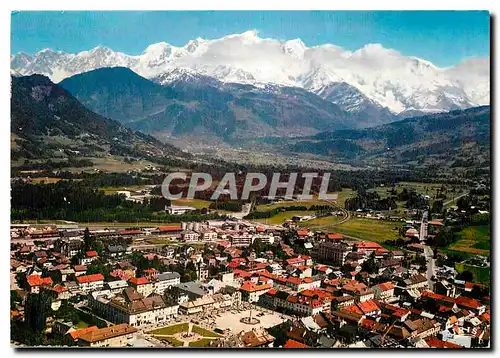 Cartes postales moderne Salianches Porte du Mont Blanc Hte Savoie Vue aerienne de la Station Panorama sur le Massif du M