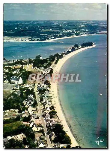 Moderne Karte La Bretagne en Couleurs Fouesnant Cap Coz La grande plage