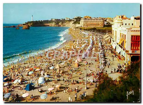 Moderne Karte Couleurs et Lumiere de France Biarritz Cote d'Argent Basses Pyrenees La Grande Plage