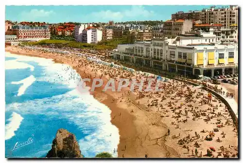 Moderne Karte Biarritz La Grande Plage et le Casino Municipal