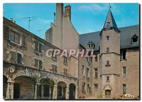 Moderne Karte Beaugency Loiret Le Chateau Dunois Cour interieure