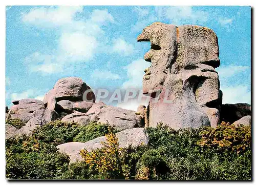 Moderne Karte Vieilles Pierres de Bretagne Sur la Cote de Granit Rose Le Pere Trebeurden a Trebeurden