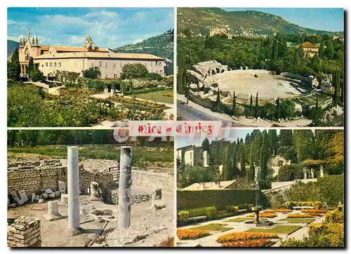 Cartes postales moderne Nice Cote d'Azur Le Monastere Les arenes Vestiges romains Les jardins