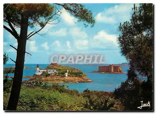 Cartes postales moderne Couleurs de Bretagne Carantec Le Chateau du Taureau et L'Ile Louet