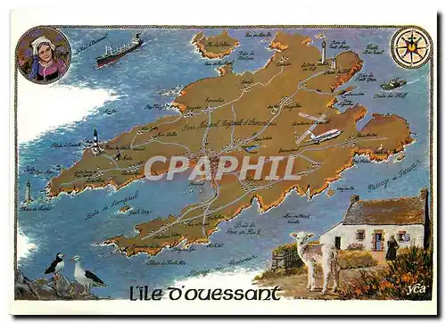 Moderne Karte L'Ile d'Ouessant