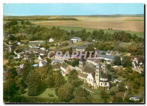 Moderne Karte Morienval Oise Vue generale aerienne