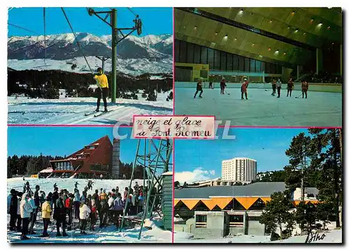Cartes postales moderne Font Romeu Pyr Or Pistes du Gallinera Patinoire Olympique Refuge des Airelles Hockey sur glace S