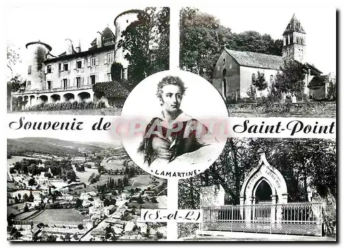 Cartes postales moderne Souvenir de Saint Point S et L Chateau de Lamartine Eglise Vue generale Tombeau de Lamartine
