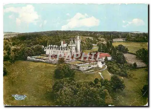 Moderne Karte Blanzy S et L Vue aerienne Chateau du Plessis