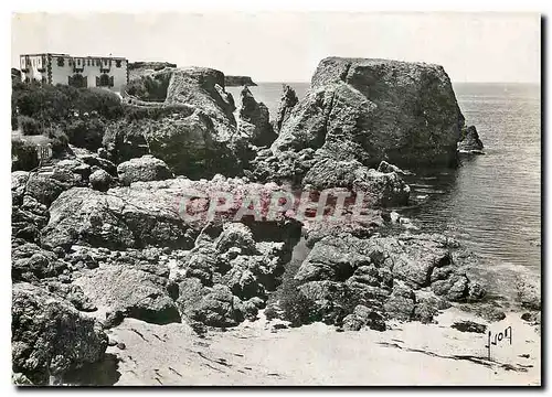 Moderne Karte Bele Isle en Mer Morbihan La Pointe des Poulains Le Fortin de Sarah Bernhardt